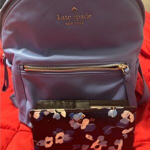 Kate Spade Blue Backpack with Elegant Design